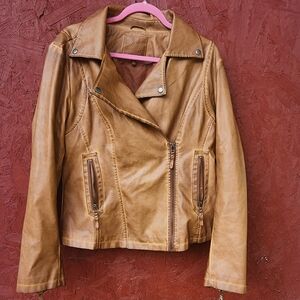 Tan Leather Women's Jacket